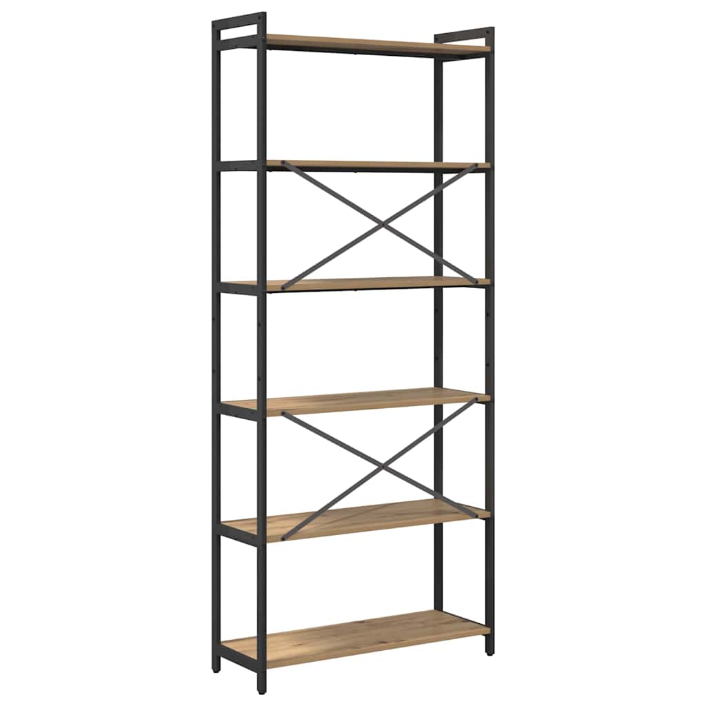 Bookshelf Artisan Oak 80 x 30 x 190 cm Engineered Wood