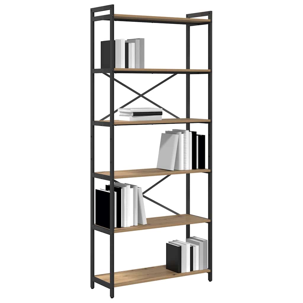 Bookshelf Artisan Oak 80 x 30 x 190 cm Engineered Wood