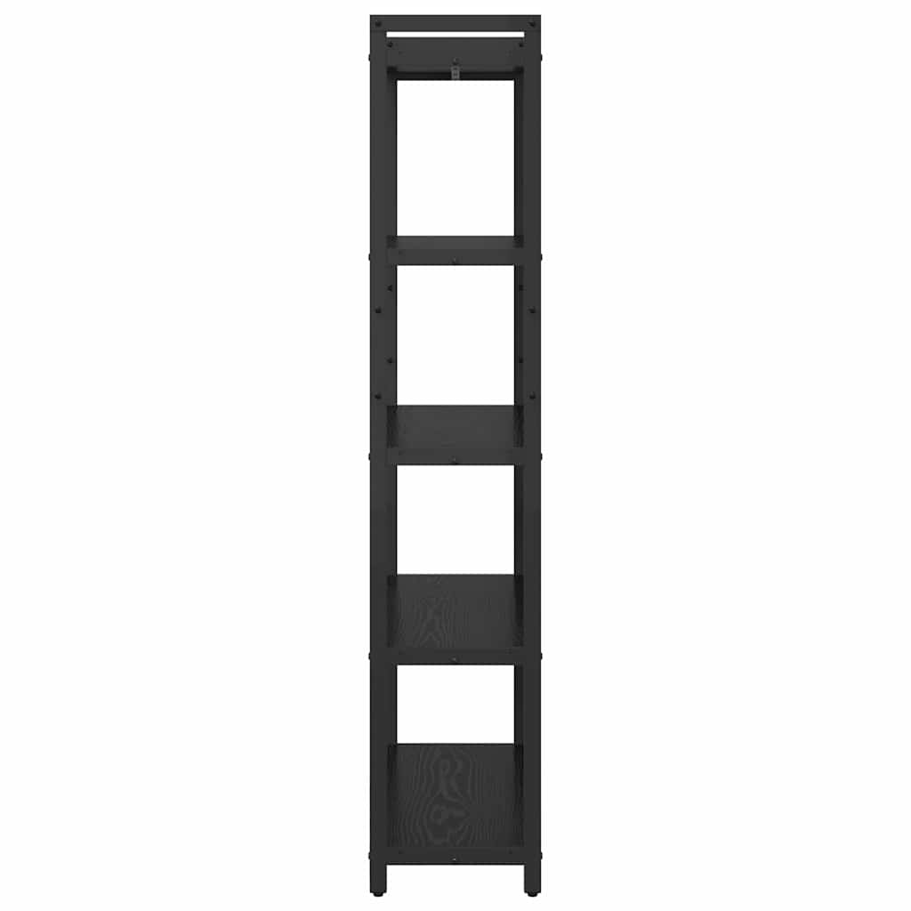 Bookshelf 80 x 30 x 155 cm Engineered Wood Black Oak
