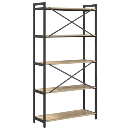 Bookshelf 80 x 30 x 155 cm Engineered Wood Sonoma Oak