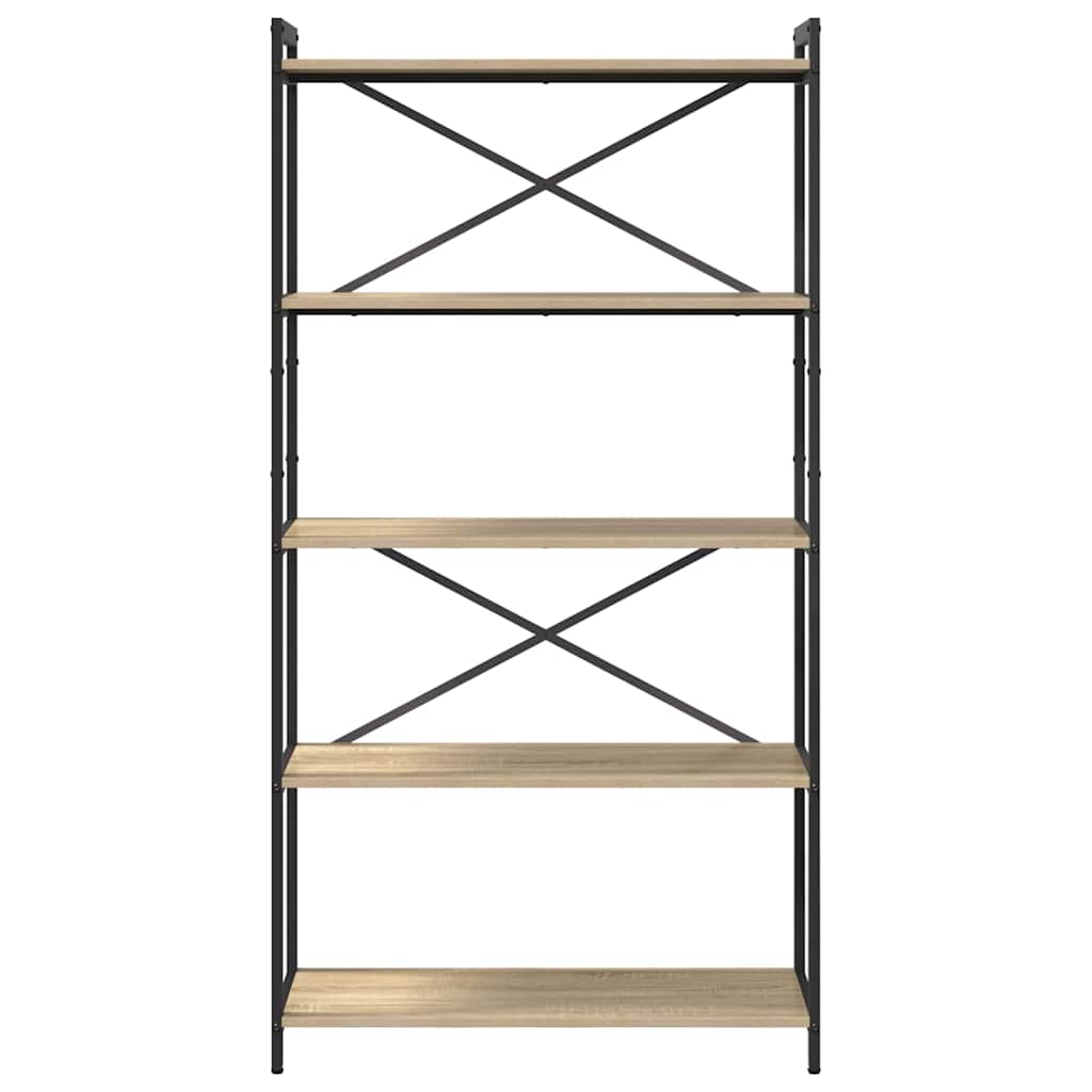 Bookshelf 80 x 30 x 155 cm Engineered Wood Sonoma Oak