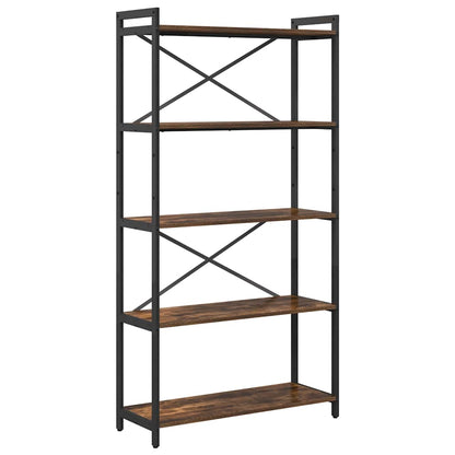 Bookshelf 80 x 30 x 155 cm Engineered Wood Smoked Oak