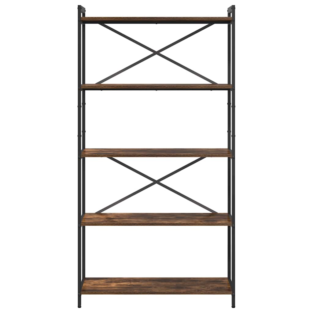 Bookshelf 80 x 30 x 155 cm Engineered Wood Smoked Oak