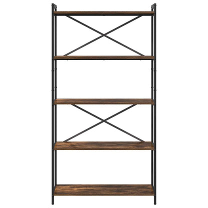 Bookshelf 80 x 30 x 155 cm Engineered Wood Smoked Oak
