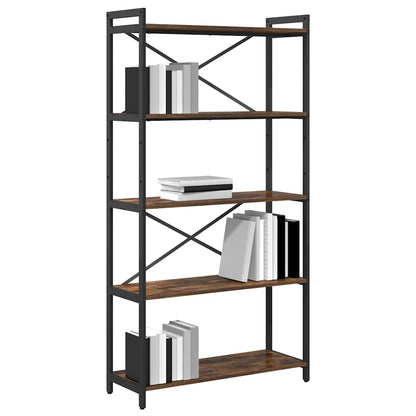 Bookshelf 80 x 30 x 155 cm Engineered Wood Smoked Oak