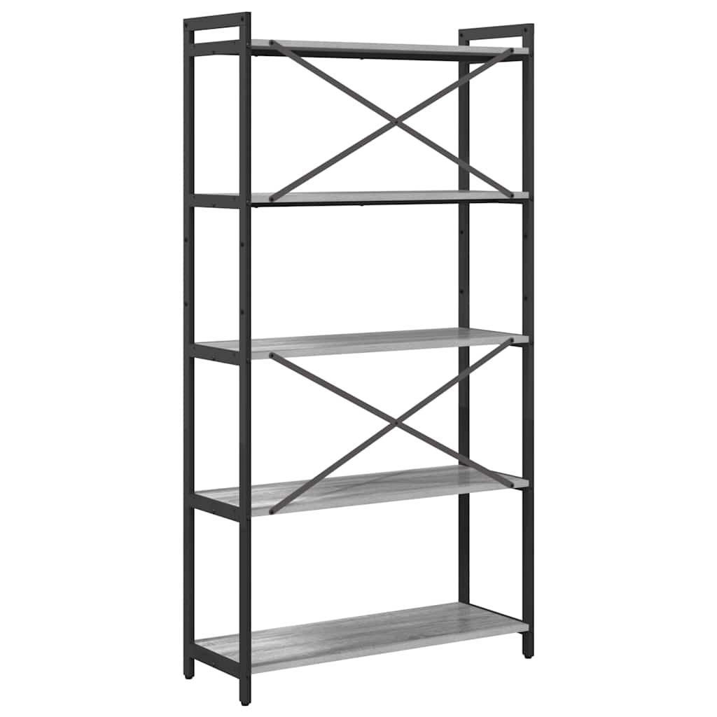 Bookshelf Grey sonoma 80 x 30 x 155 cm Engineered Wood