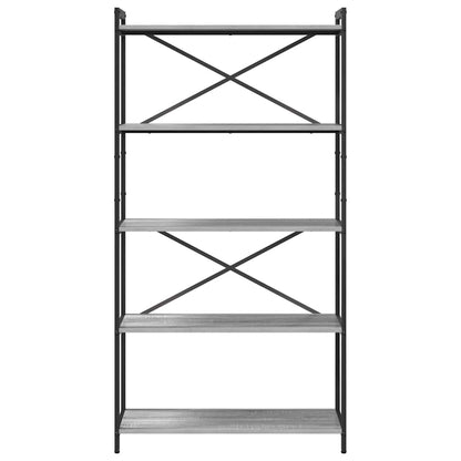 Bookshelf 80 x 30 x 155 cm Engineered Wood Grey sonoma
