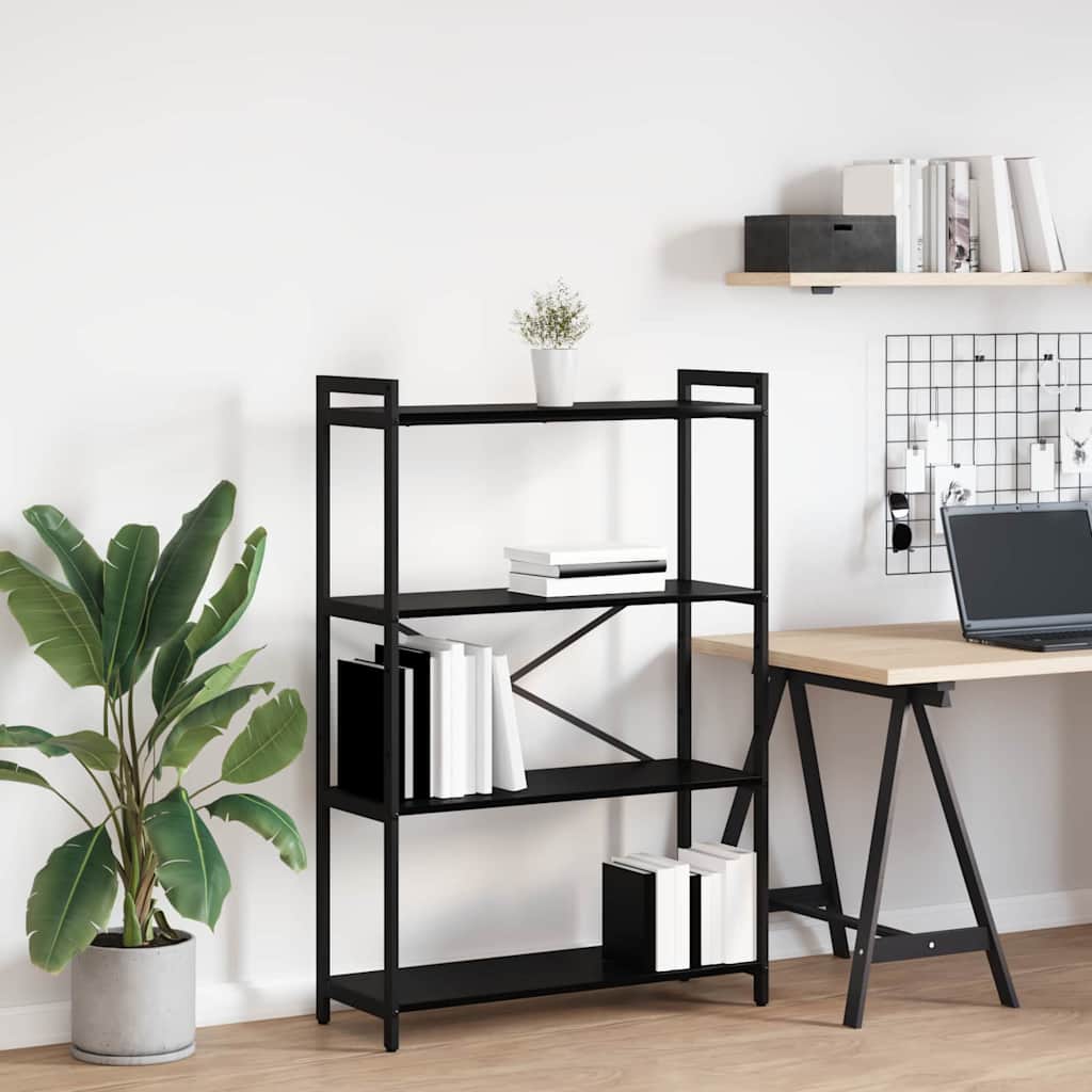 Bookshelf 80 x 30 x 120 cm Engineered Wood Black Oak