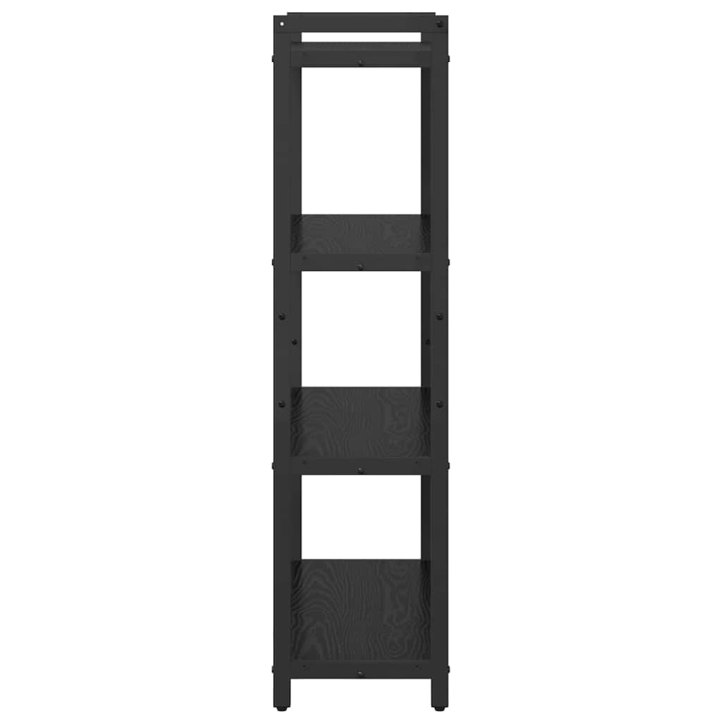 Bookshelf Black Oak 80 x 30 x 120 cm Engineered Wood