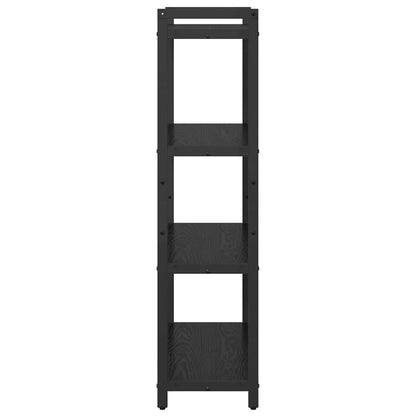 Bookshelf Black Oak 80 x 30 x 120 cm Engineered Wood