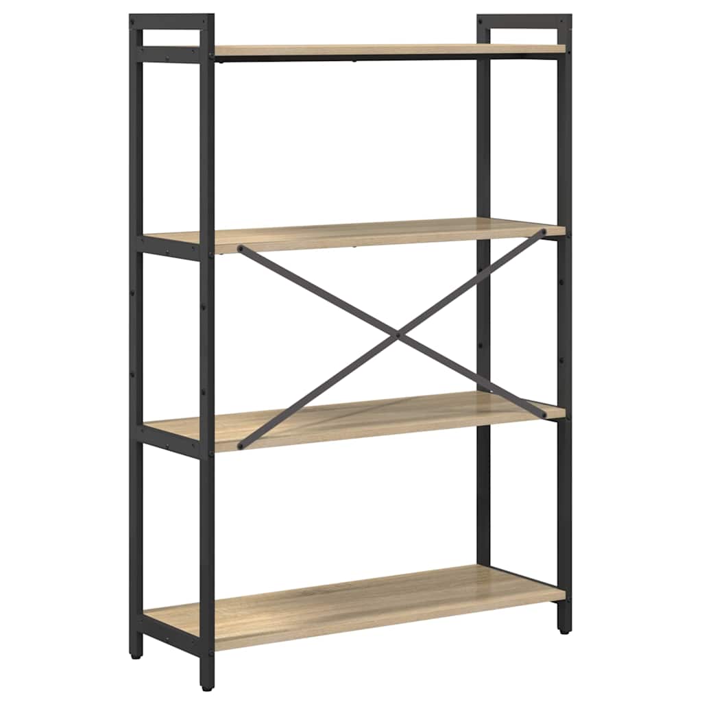Bookshelf 80 x 30 x 120 cm Engineered Wood Sonoma Oak