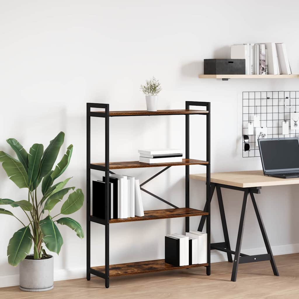 Bookshelf 80 x 30 x 120 cm Engineered Wood Smoked Oak