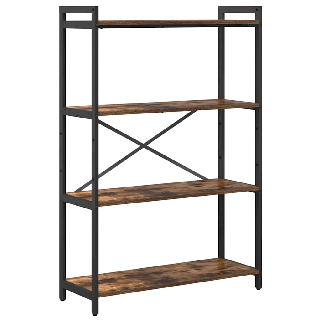 Bookshelf 80 x 30 x 120 cm Engineered Wood Smoked Oak