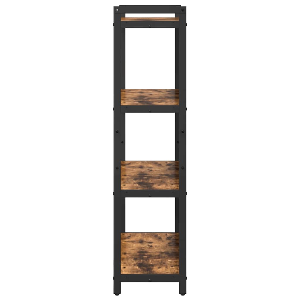 Bookshelf 80 x 30 x 120 cm Engineered Wood Smoked Oak