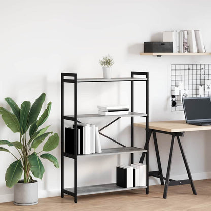 Bookshelf 80 x 30 x 120 cm Engineered Wood Grey sonoma