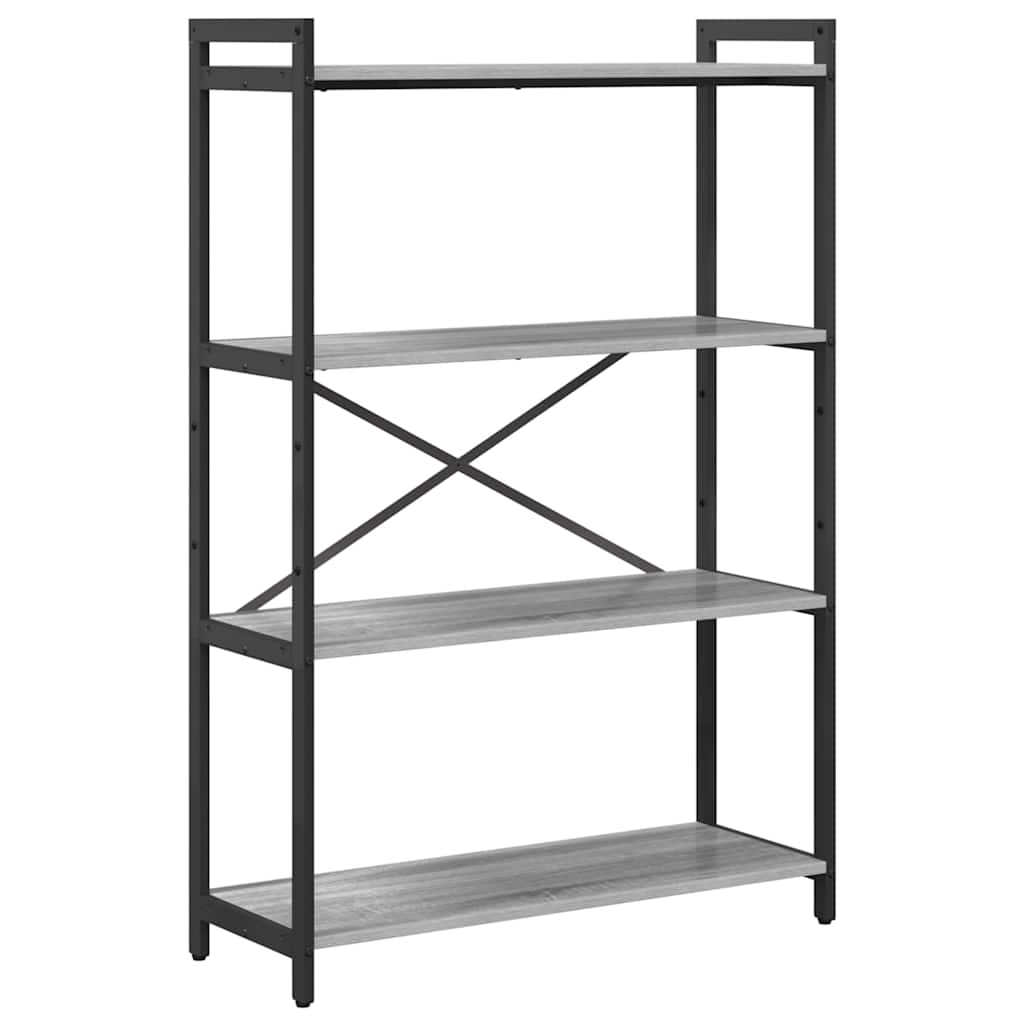 Bookshelf 80 x 30 x 120 cm Engineered Wood Grey sonoma