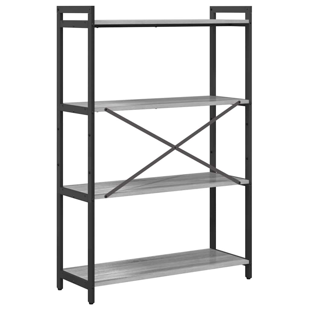Bookshelf 80 x 30 x 120 cm Engineered Wood Grey sonoma