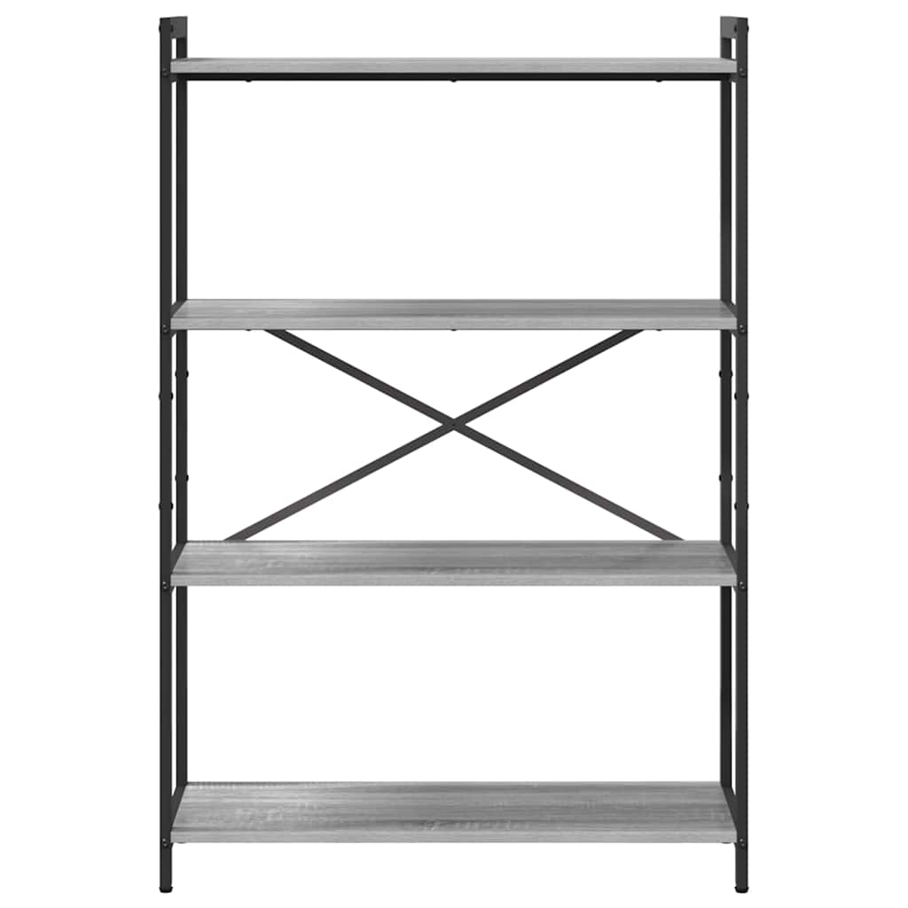 Bookshelf 80 x 30 x 120 cm Engineered Wood Grey sonoma
