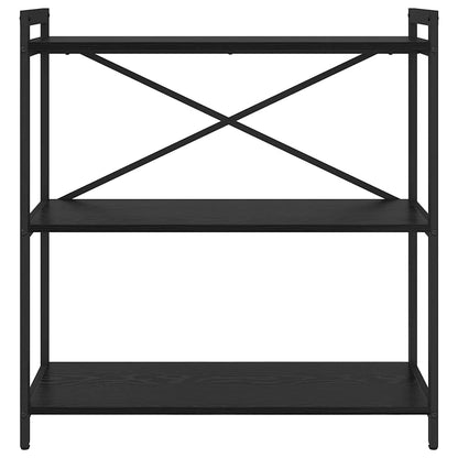 Bookshelf Black Oak 80 x 30 x 85 cm Engineered Wood