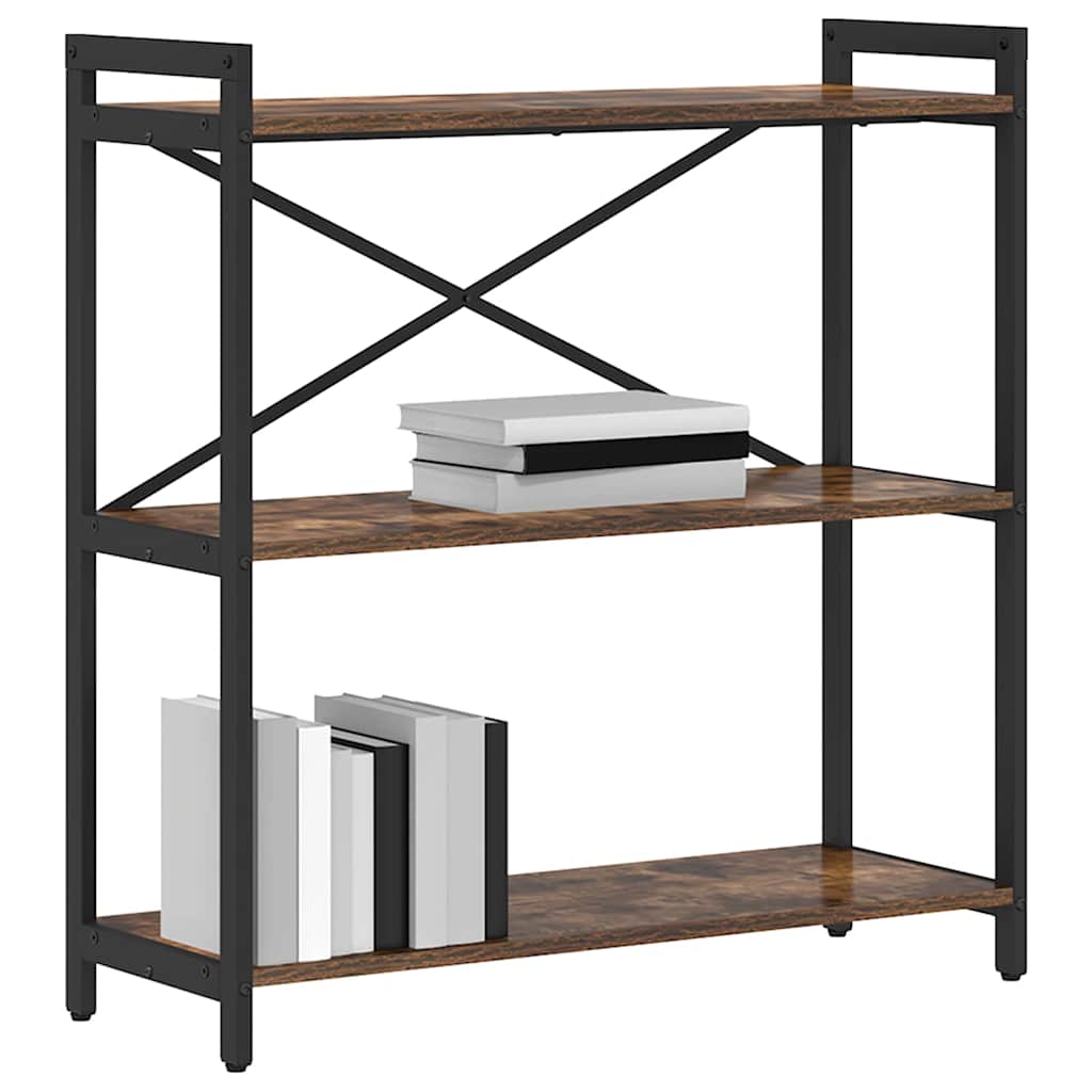 Bookshelf Smoked Oak 80 x 30 x 85 cm Engineered Wood