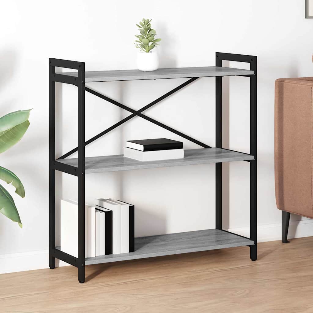 Bookshelf Grey sonoma 80 x 30 x 85 cm Engineered Wood
