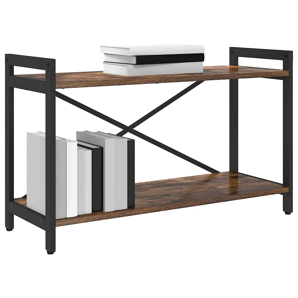 Bookshelf Smoked Oak 80 x 30 x 50 cm Engineered Wood