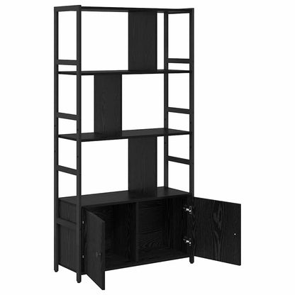 Bookshelf Black Oak 80 x 30 x 155.5 cm Engineered Wood