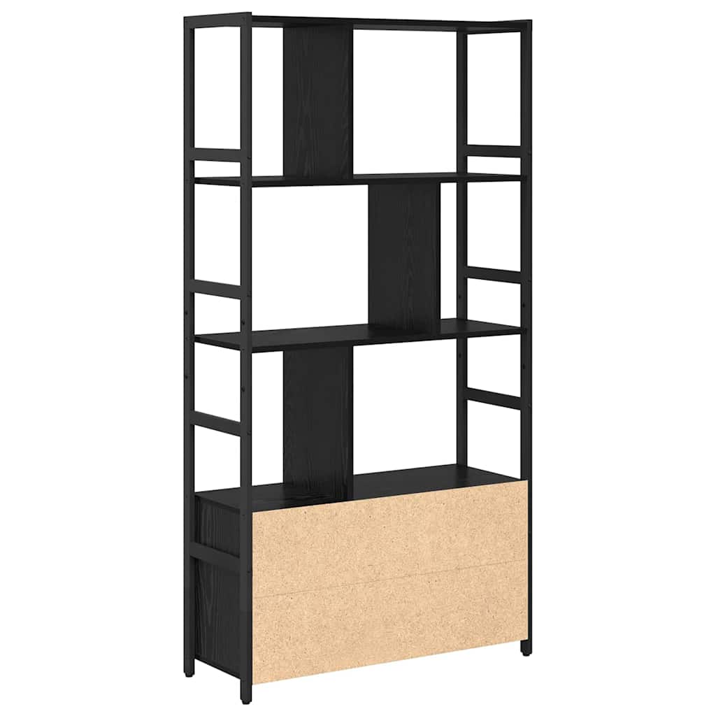 Bookshelf Black Oak 80 x 30 x 155.5 cm Engineered Wood