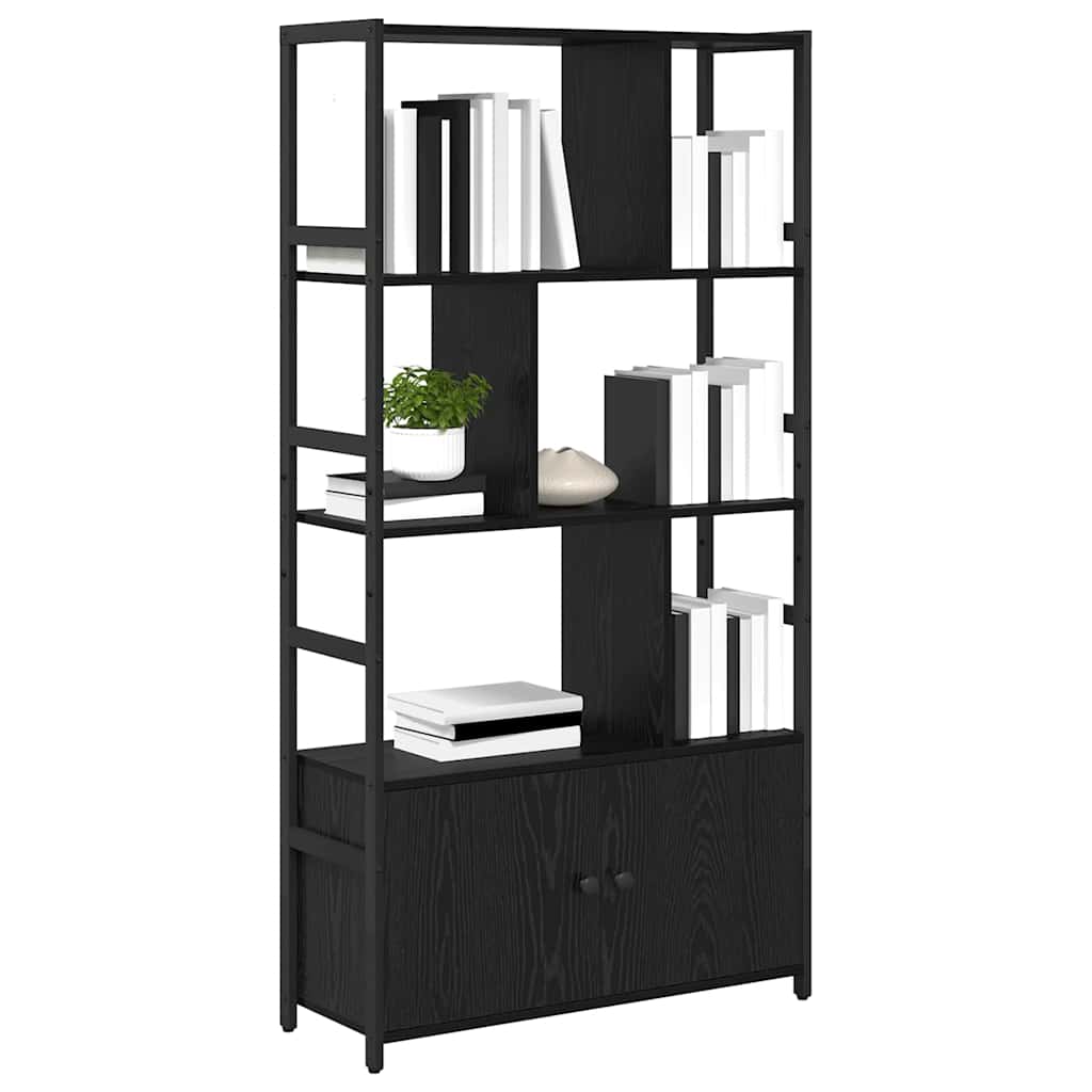 Bookshelf Black Oak 80 x 30 x 155.5 cm Engineered Wood