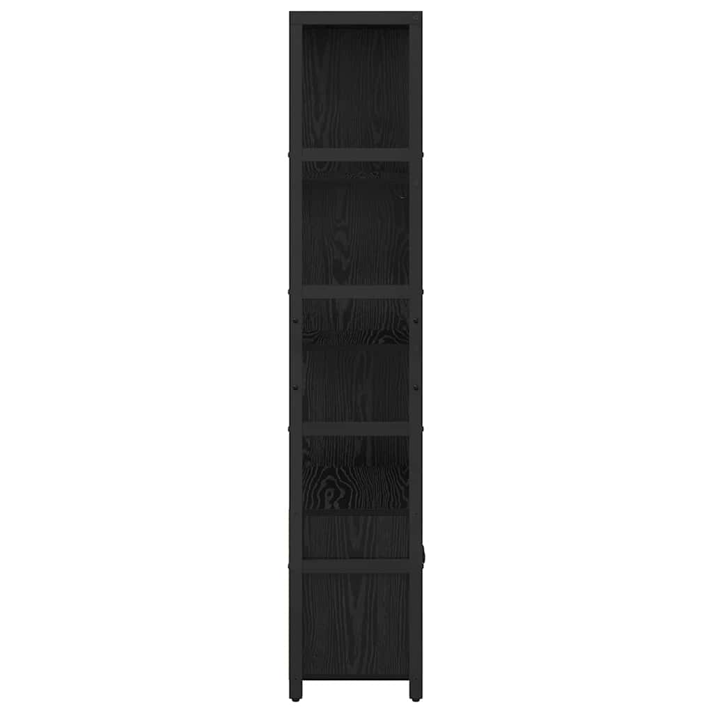 Bookshelf Black Oak 80 x 30 x 155.5 cm Engineered Wood