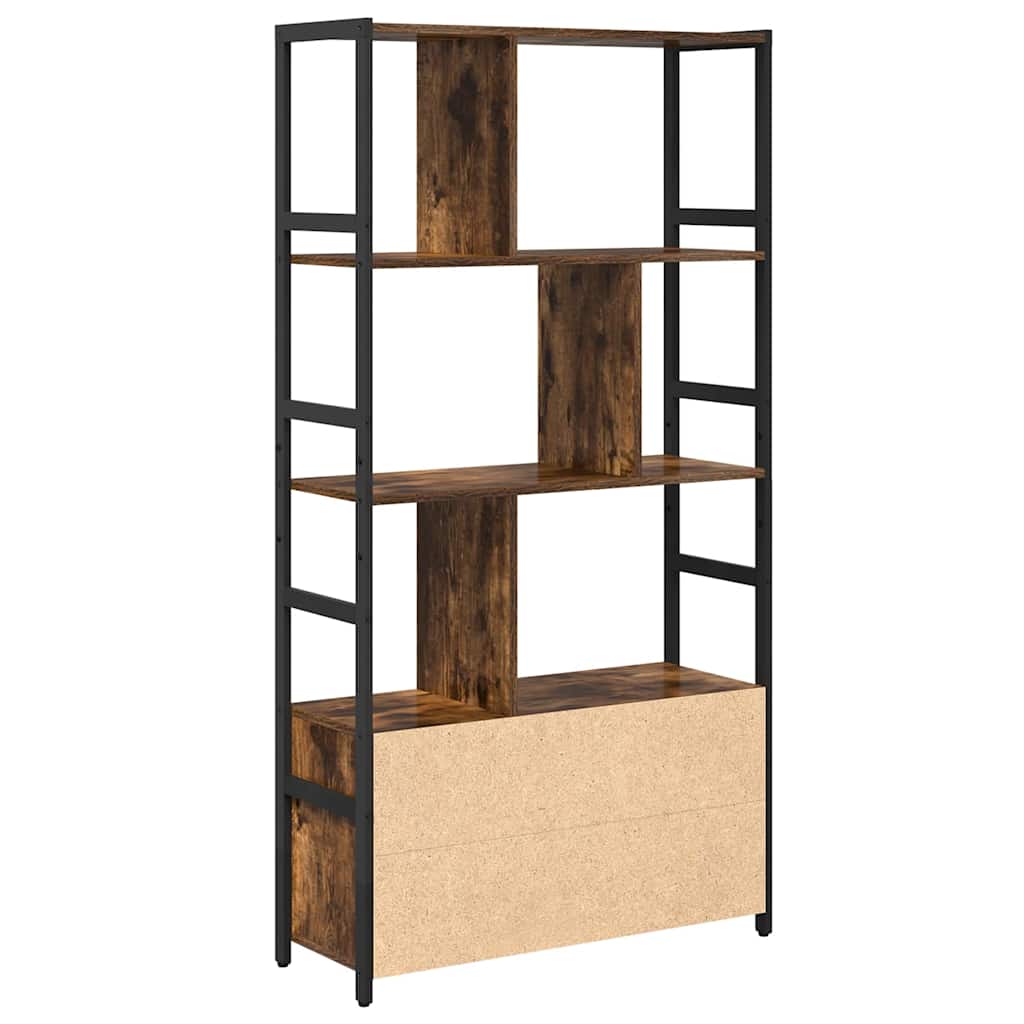 Bookshelf Smoked Oak 80 x 30 x 155.5 cm Engineered Wood