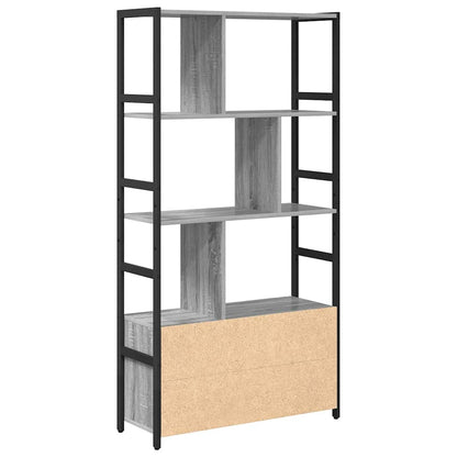 Bookshelf Grey sonoma 80 x 30 x 155.5 cm Engineered Wood