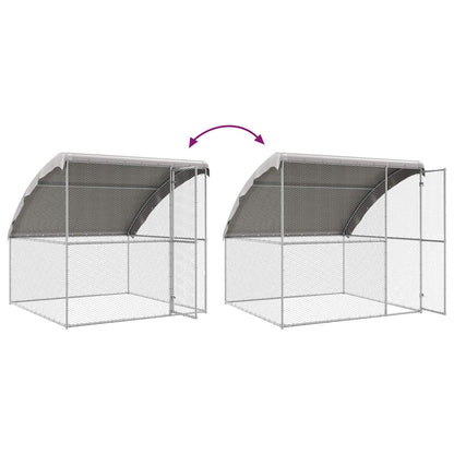 Chicken Cage 2 pcs Silver 400 x 200 x 200 cm Steel and PE