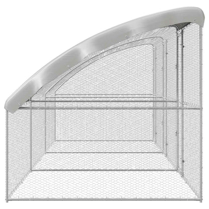 Chicken Cage 3 pcs Silver 600 x 200 x 200 cm Steel and PE