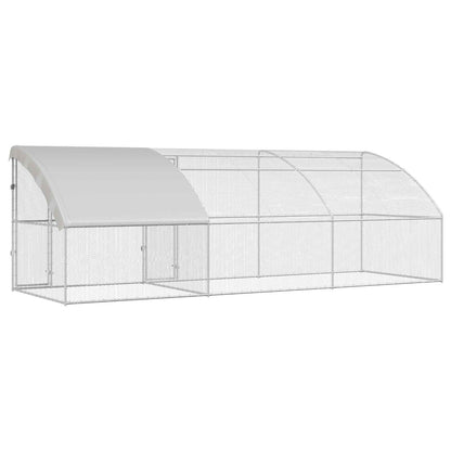 Chicken Cage 3 pcs Silver 600 x 200 x 200 cm Steel and PE