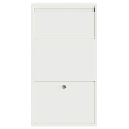 Parcel Drop Box with Storage White 44 x 22 x 82 cm Steel
