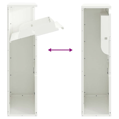 Parcel Drop Box with Storage White 44 x 22 x 82 cm Steel