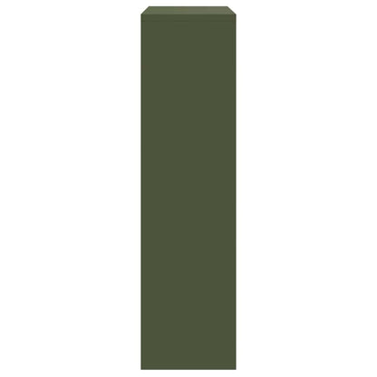 Parcel Drop Box with Storage Olive Green 44 x 22 x 82 cm Steel