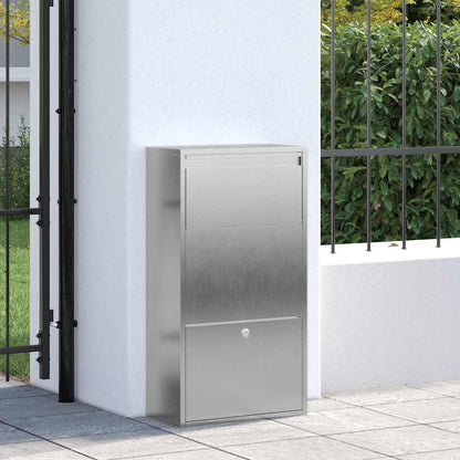 Parcel Drop Box Silver 44 x 22 x 82 cm Stainless Steel
