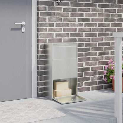 Parcel Drop Box Silver 44 x 22 x 82 cm Galvanised Steel