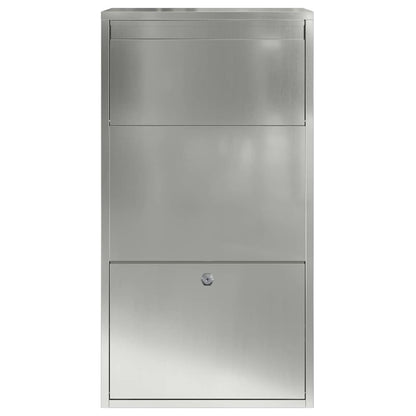 Parcel Drop Box Silver 44 x 22 x 82 cm Galvanised Steel