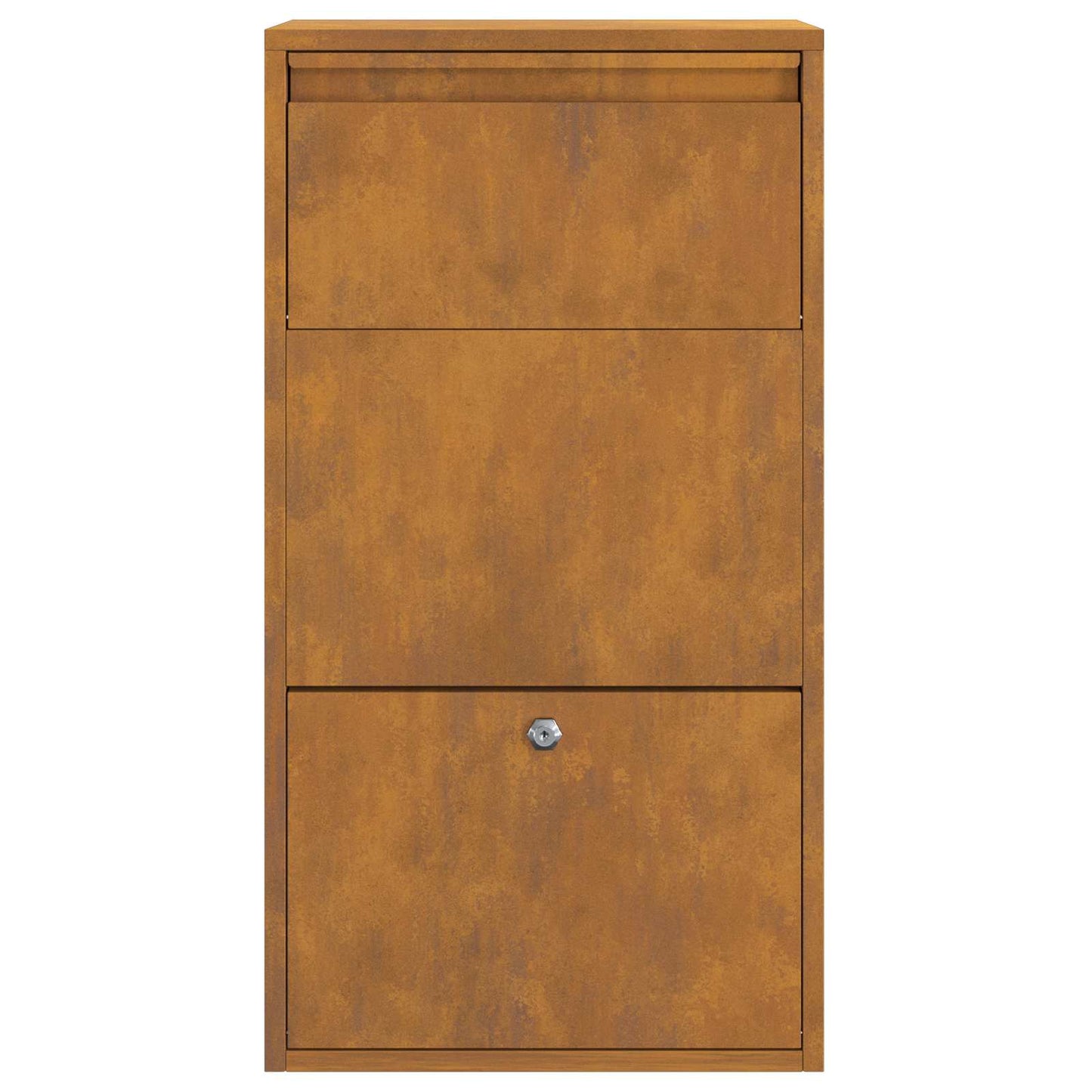 Parcel Drop Box Rusty 44 x 22 x 82 cm Weathering Steel