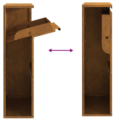 Parcel Drop Box Rusty 44 x 22 x 82 cm Weathering Steel