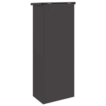 Parcel Drop Box with Storage Black 44.5 x 29 x 110.5 cm Steel