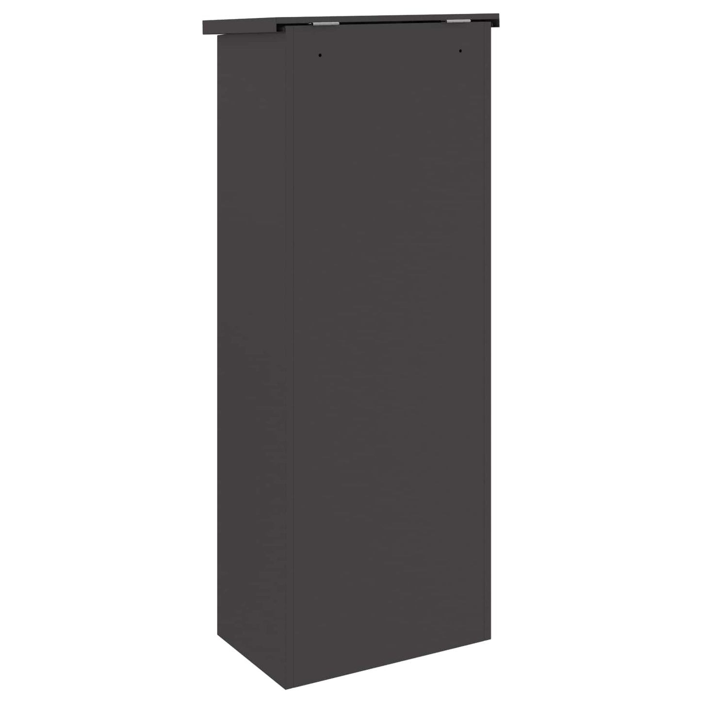 Parcel Drop Box with Storage Black 44.5 x 29 x 110.5 cm Steel