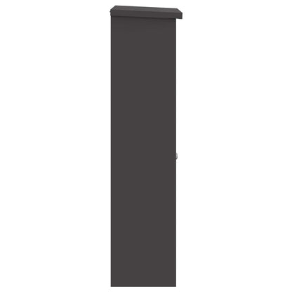 Parcel Drop Box with Storage Black 44.5 x 29 x 110.5 cm Steel