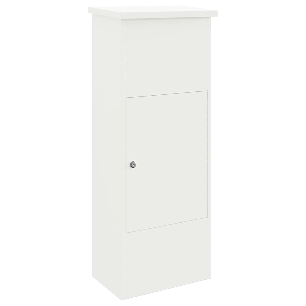 Parcel Drop Box with Storage White 44.5 x 29 x 110.5 cm Steel