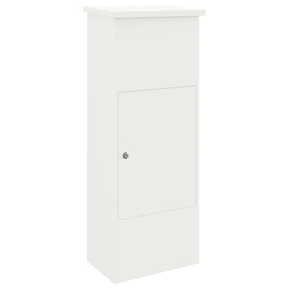Parcel Drop Box with Storage White 44.5 x 29 x 110.5 cm Steel