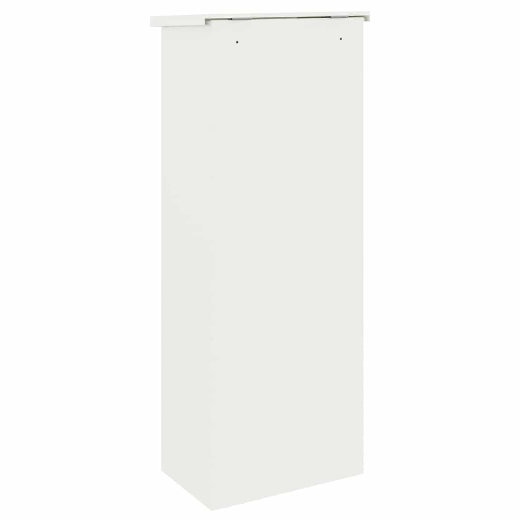 Parcel Drop Box with Storage White 44.5 x 29 x 110.5 cm Steel
