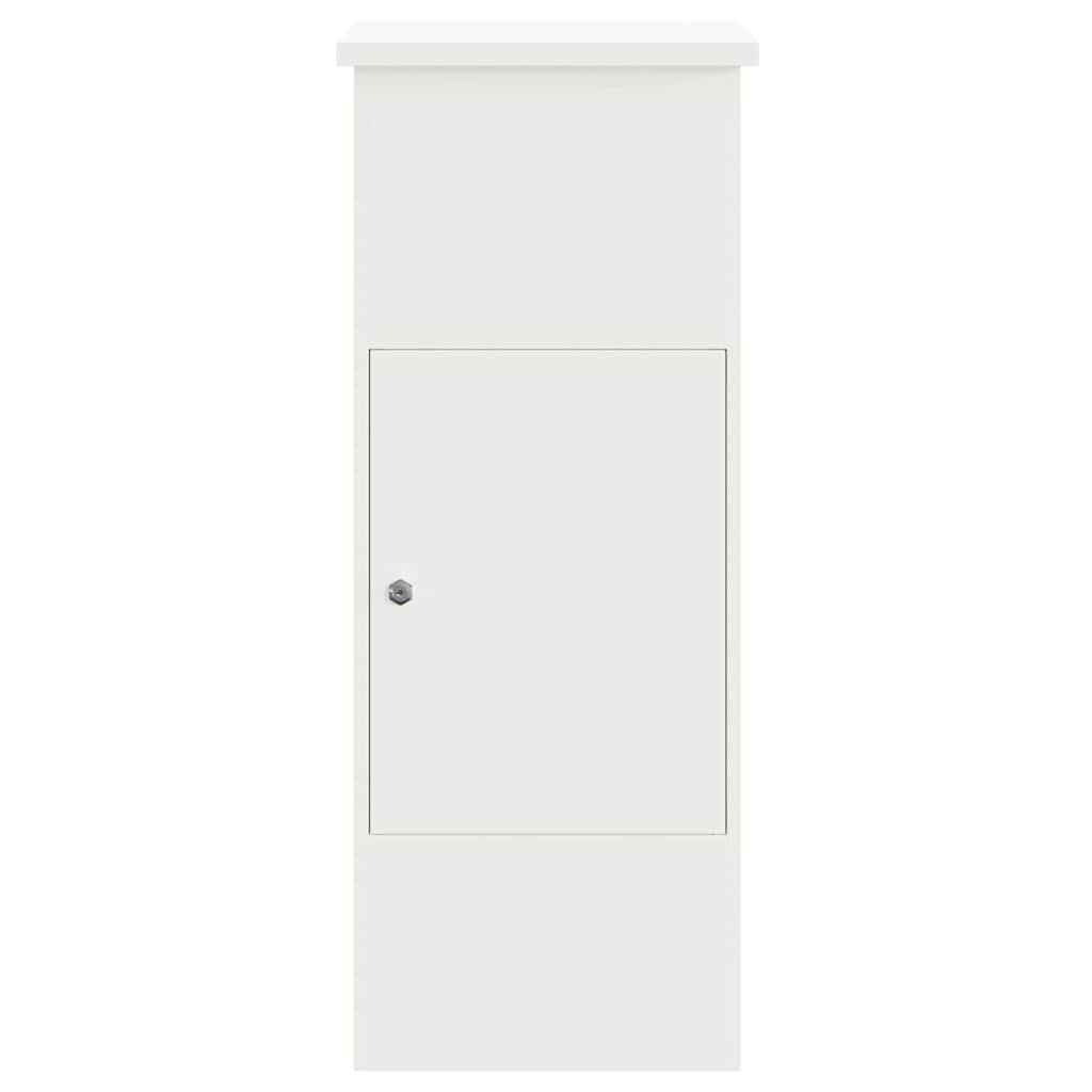Parcel Drop Box with Storage White 44.5 x 29 x 110.5 cm Steel